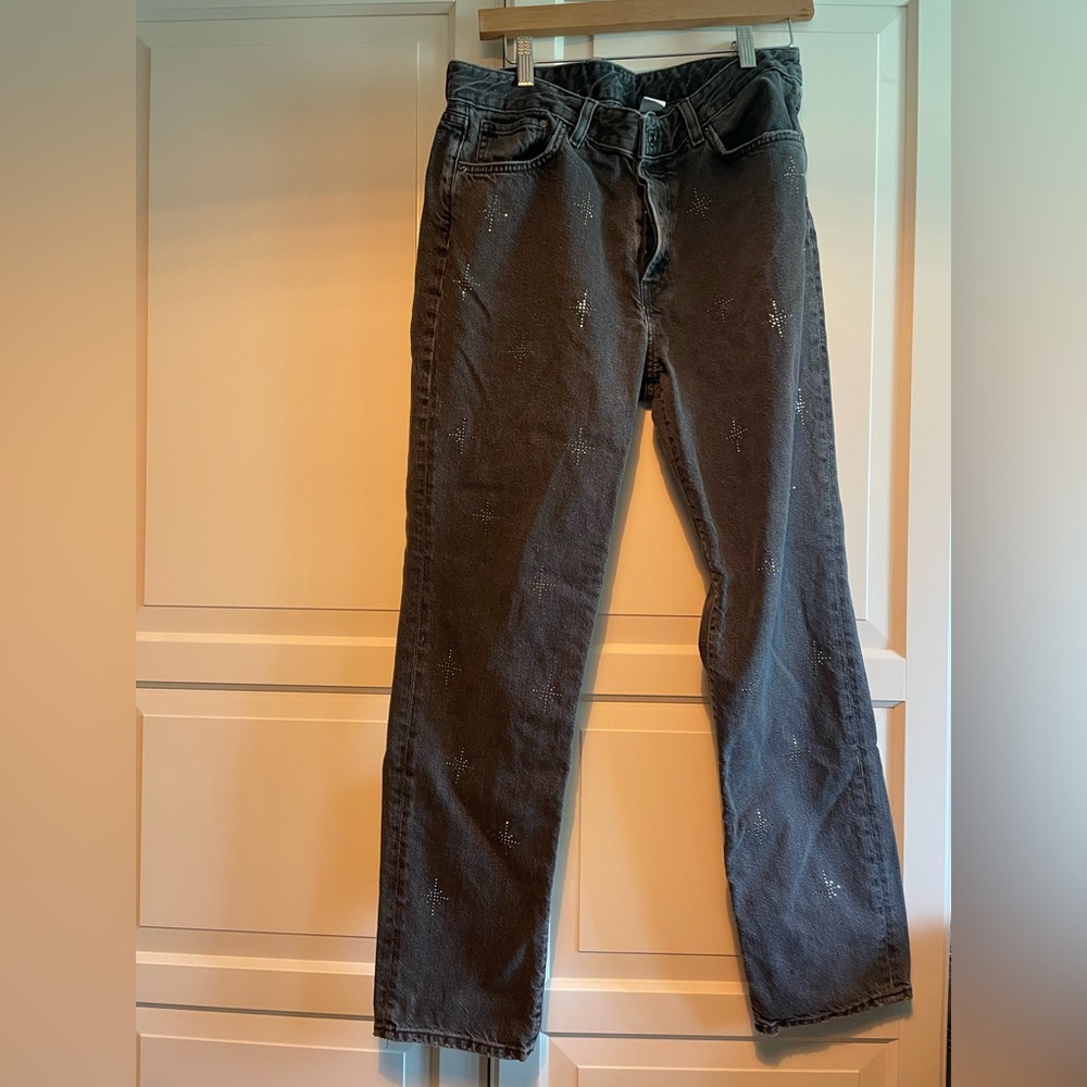 H&M Embellished Mom Jeans